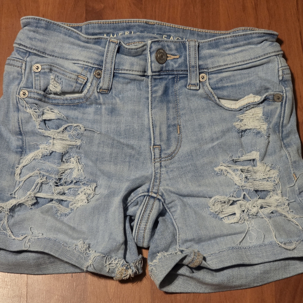 American Eagle Outfitters Light Blue Jean Shorts